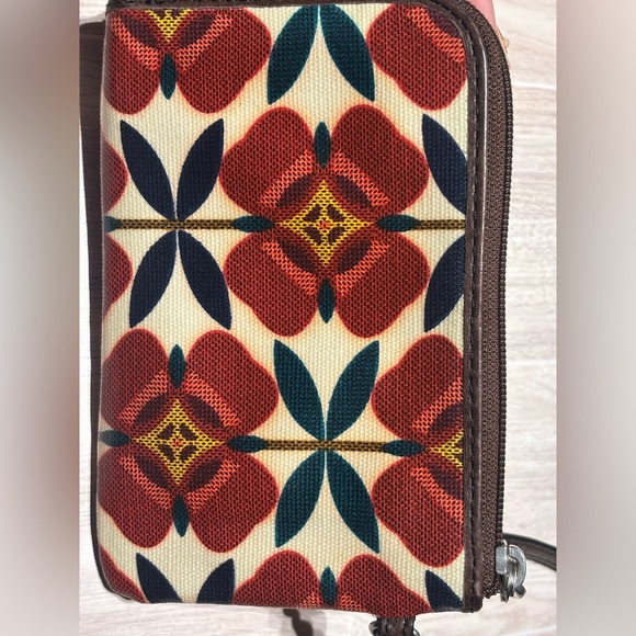 Discontinued Fossil Key-Per Wristlet Wallet - Y2K Early 2010s Retro Floral - Picture 6 of 8